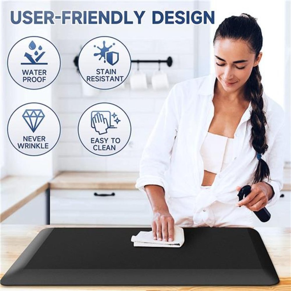 4/5 Inch Thick Kitchen Mat Anti Fatigue Mat Kitchen Rugs Kitchen Decor Non-Slip - Picture 5 of 6